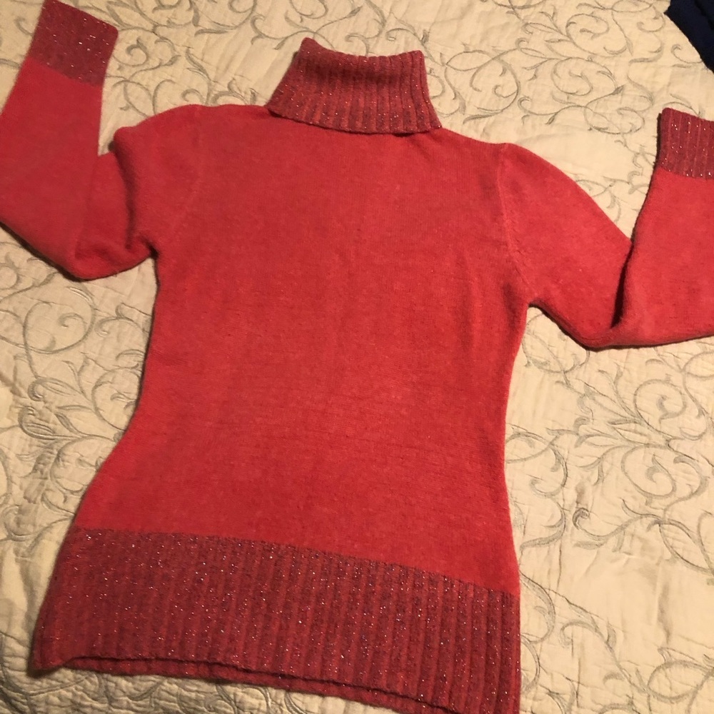Angora wool blend women’ turtleneck sweater